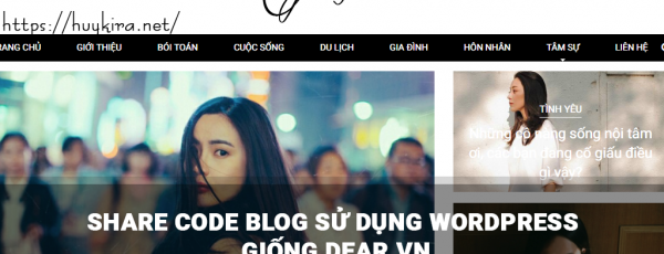 Share code blog sử dụng wordpress giống dear.vn