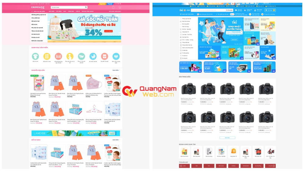 Mẫu website bán hàng - thương mại điện tử