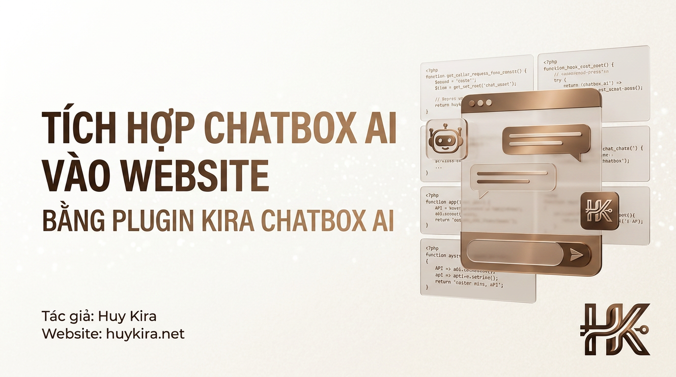 Tích hợp chatbox AI vào website bằng plugin Kira Chatbox AI